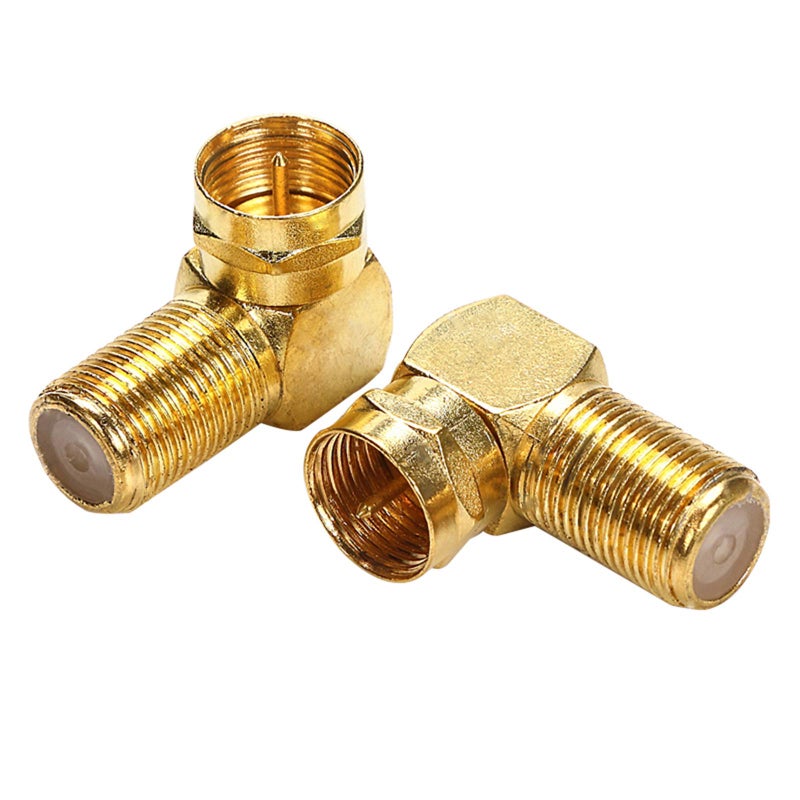 TLS.Eagle F Type Right Angle 90 Degree Male to Female Cable Connector Coax Adapter Pack of 5 - Image 2